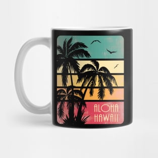 Aloha Hawaii Retro Sunset Mug